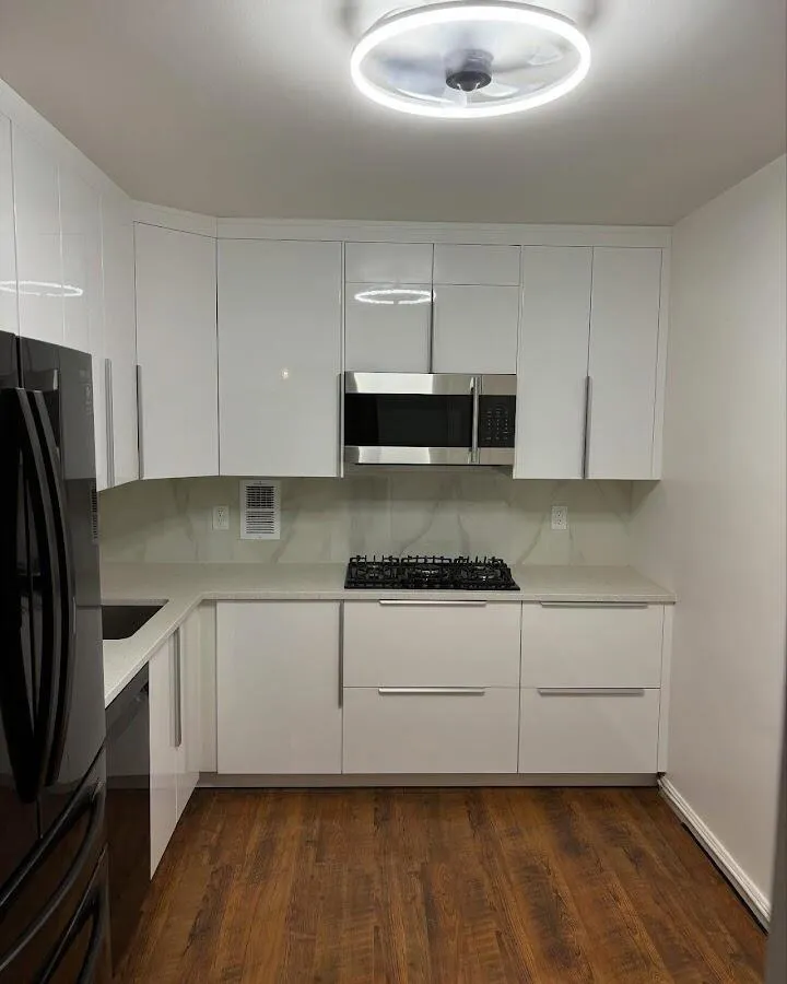 Renovated kitchen with quartz countertops in Bostonia